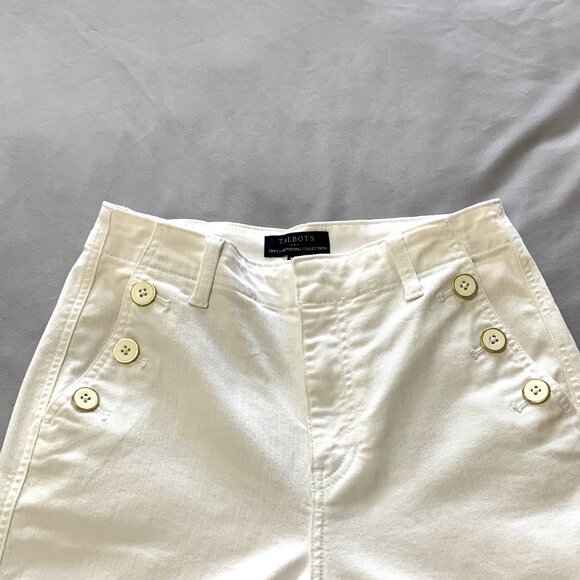 Talbots White Jeans Wide Leg 3 Buttons Simply Flattering Collection Size 4 Women - Picture 9 of 14